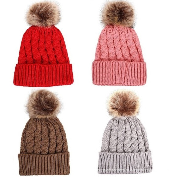 2016 moda malha de malha de lã Hat Cap Beanie